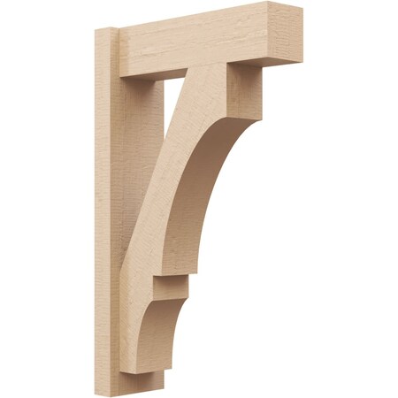 Ekena Millwork 6-in W x 18-in D x 30-in H Balboa Block Rough Cedar Woodgrain TimberThane Outlooker, Primed Tan OUTUR060X18X30BOA44RCPR